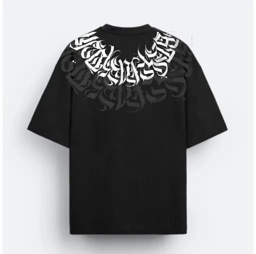 Black oversized graphic t-shirt